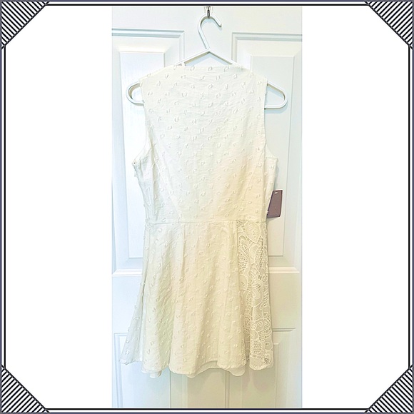 Rachel Roy White Mixed Media Dress (NWT) - Picture 8 of 8